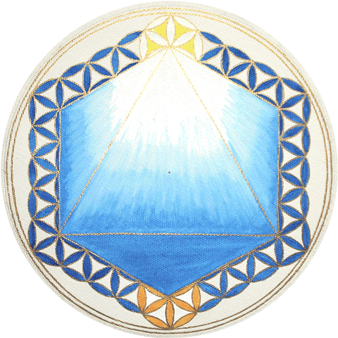 Oktaeder: blau, 20 cm, 2011