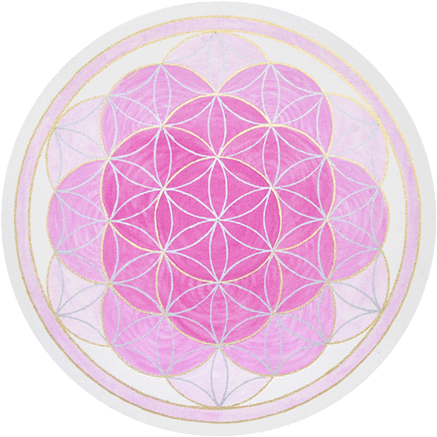 Blume des Lebens, pink-gold-silber, 30 cm, 2011