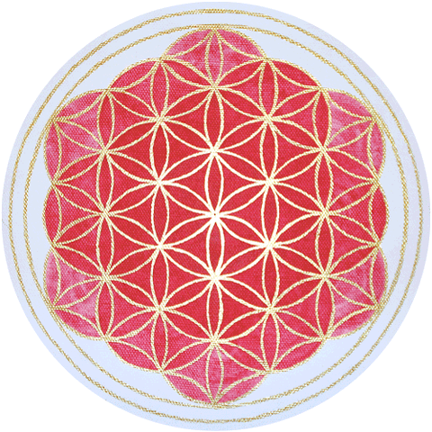 Blume des Lebens, rot-gold, 20cm, 2011
